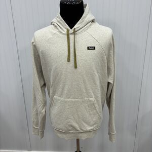 Fayettechill Men's XXL Beige Cotton Blend Pullover Hooded Sweatshirt Made in USA